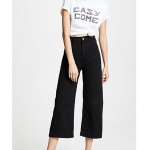 NWT Free People Black Denim Patti Pants